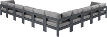 Nizuc - Outdoor Patio 10 Piece Modular Sectional With Gray Frame - Simple Home Plus