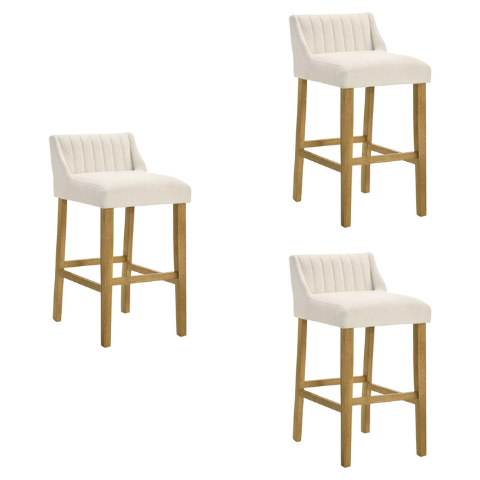 Fauna - Modern Transitional Wood Bar Height Kitchen Bar Stool - Simple Home Plus