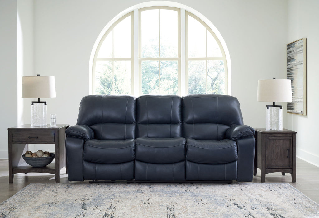 Leesworth - 3 Pc. - Power Reclining Sofa, Power Reclining Loveseat, Power Rocker Recliner - Ocean - Simple Home Plus