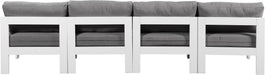 Nizuc - Outdoor Patio 4 Seat Armless Modular Sofa With White Frame - Simple Home Plus