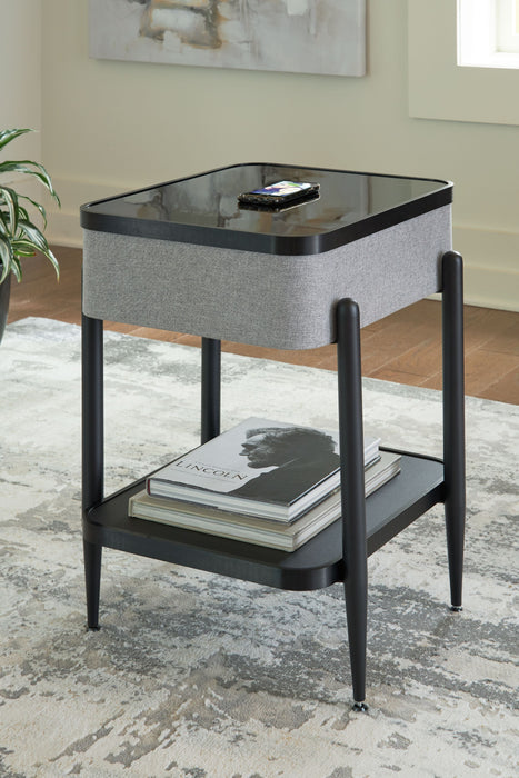 Jorvalee - Gray / Black - Accent Table with Speaker - Simple Home Plus