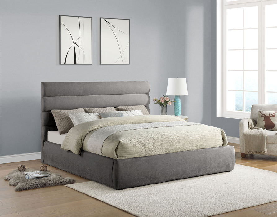 Adam - Chenille Fabric Bed With 52" Headboard - Simple Home Plus