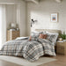 Blake - Plaid Comforter Set - Tan/Gray - Simple Home Plus