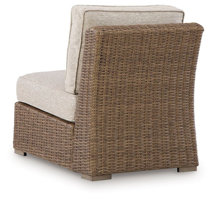 Laguna Heights - Armless Chair With Cushion - Beige - Simple Home Plus