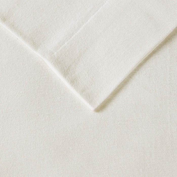 Cozy Flannel - King Sheet Set - Ivory Solid