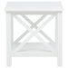 Skyview - Square Pine Wood Side End Table With Shelf - White - Simple Home Plus