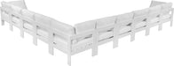 Nizuc - Outdoor Patio 10 Piece Modular Sectional With White Frame - Simple Home Plus