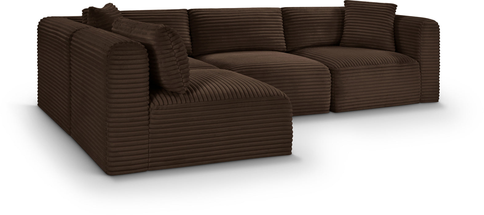Shaggy - 4 Piece Modular Sectional - Simple Home Plus