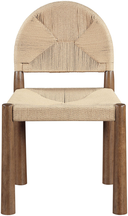 Bohemia - Woven Seagrass Cord And Solid Wood Dining Chair (Set of 2) - Beige - Simple Home Plus