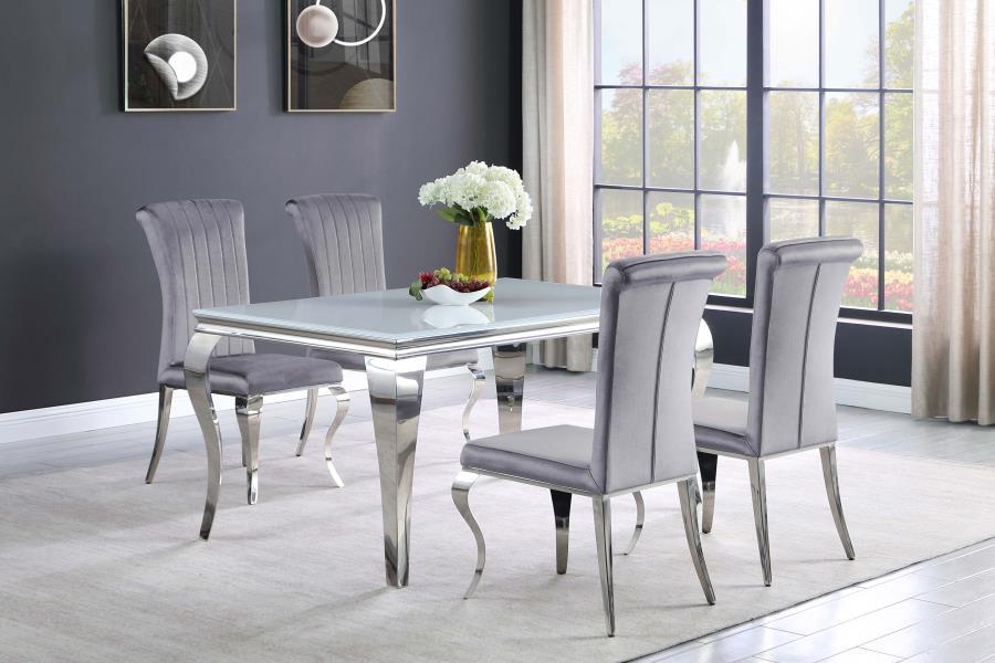 Carone - Rectangular Glass Dining Set - Simple Home Plus