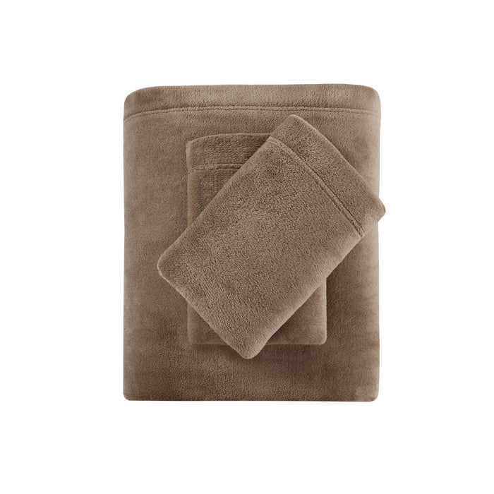 Soloft Plush - King Sheet Set - Brown - Simple Home Plus