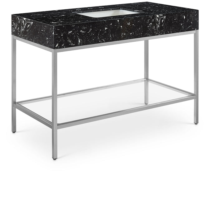 Marmo - Engineered Marble Bathroom Vanity With Chrome Base - Simple Home Plus