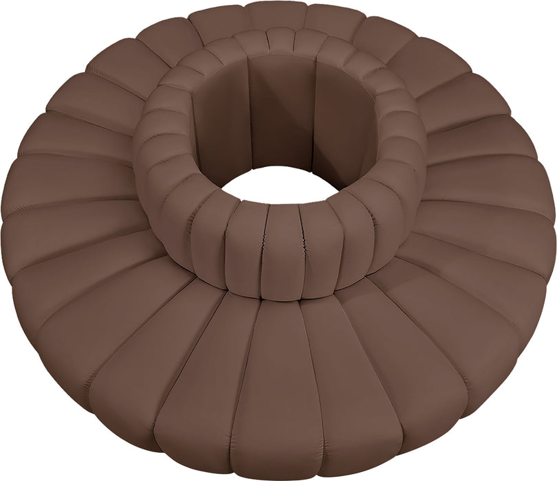 Arc - Faux Leather 8 Piece Round Modular Sofa