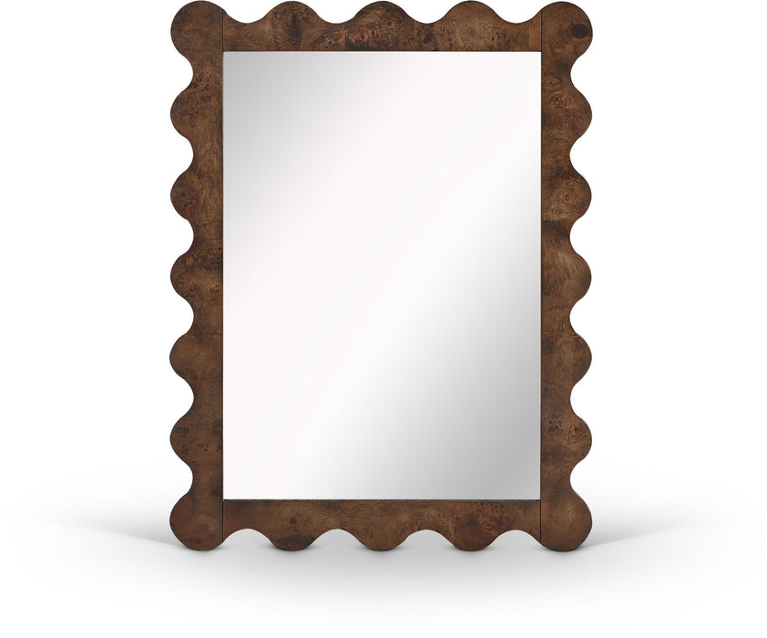 Vassa - Burl Veneer Mirror - Simple Home Plus
