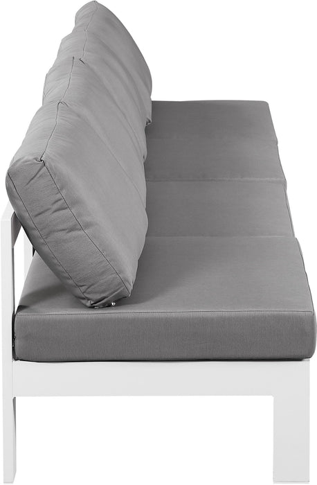 Nizuc - Outdoor Patio 4 Seat Armless Modular Sofa With White Frame - Simple Home Plus