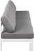 Nizuc - Outdoor Patio 4 Seat Armless Modular Sofa With White Frame - Simple Home Plus