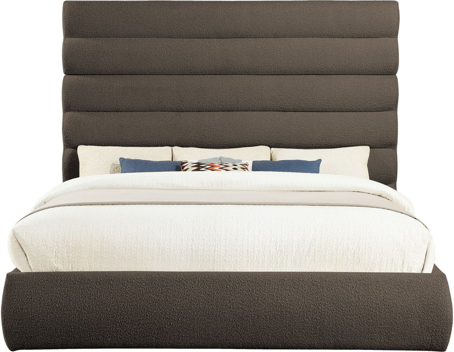 Adam - Boucle Fabric Bed With 70.5" Headboard - Simple Home Plus