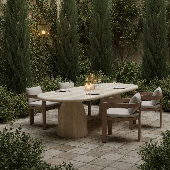 Newport - Water Resistant Fabric Upholstered Outdoor Patio Dining Chair - Simple Home Plus