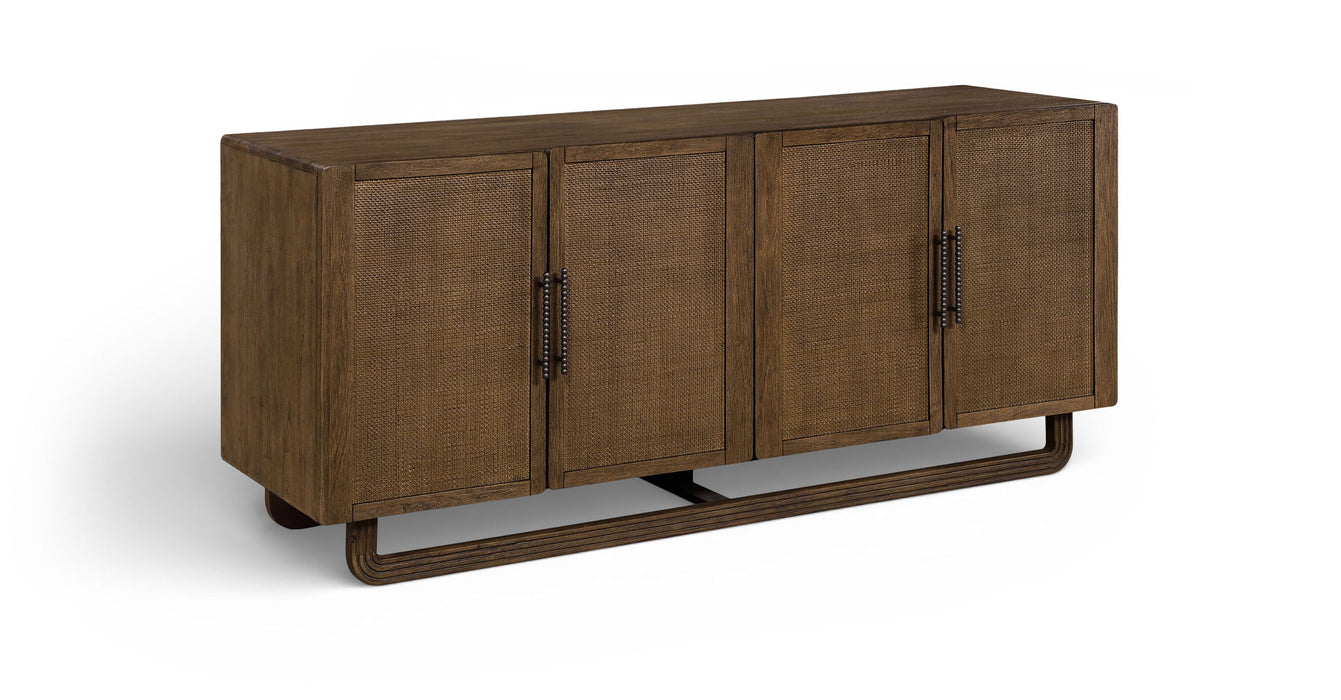 Sova - Solid Wood, Oak Veneer And Stainless Steel Sideboard/Buffet - Simple Home Plus