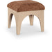 Lawson - Chenille Fabric Ottoman - Natural Base - Simple Home Plus
