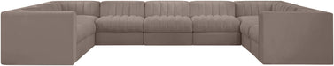 Rummi - Velvet Performance Fabric Upholstered 9 Piece Modular Sectional - Simple Home Plus