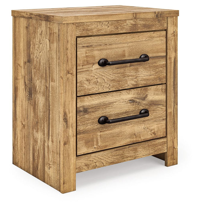 Maystonna - Two Drawer Night Stand - Brown - Simple Home Plus