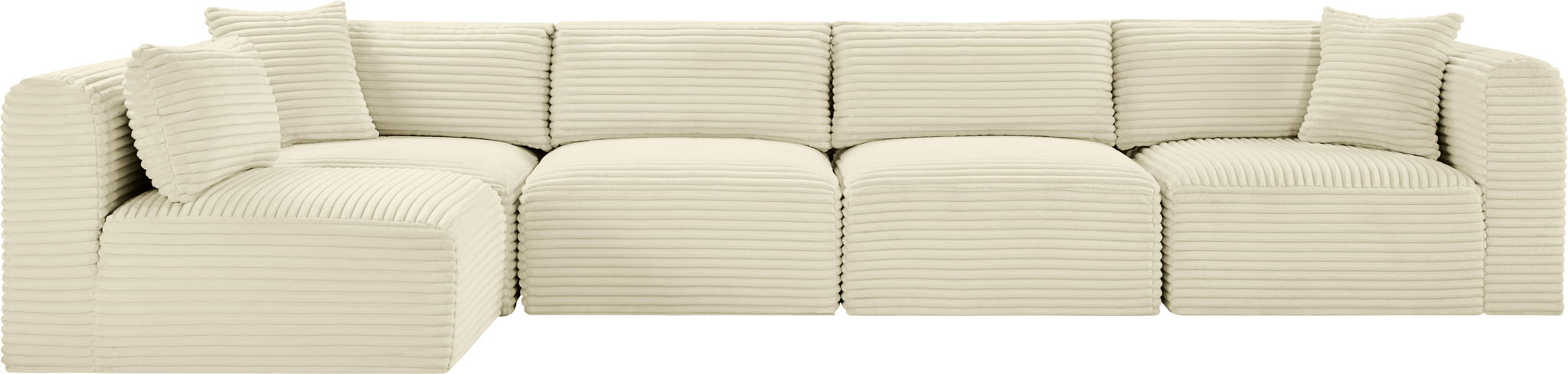 Shaggy - 5 Piece Modular Sectional - Simple Home Plus