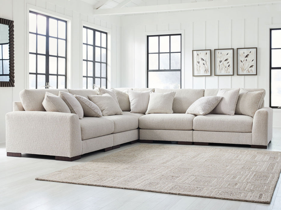 Cavella - Pebble - 5-Piece Sectional - Simple Home Plus