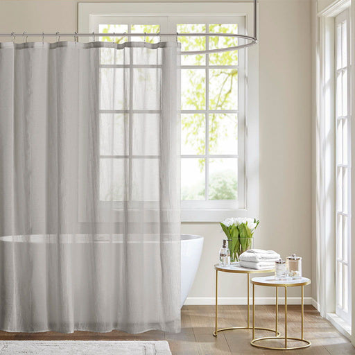 Anna - Sheer Shower Curtain - Gray - Simple Home Plus