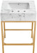 Marmo - Engineered Marble Bathroom Vanity With Gold Base - Simple Home Plus