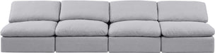 Indulge - Linen 4 Seat Modular Armless Sofa - Simple Home Plus
