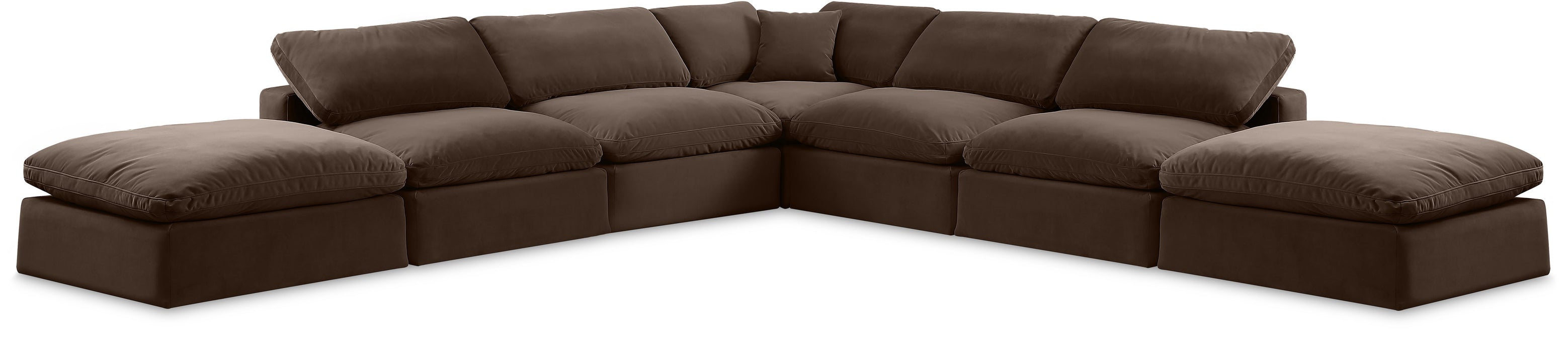 Comfy - 7 Piece Velvet Modular Corner Sectional - Simple Home Plus