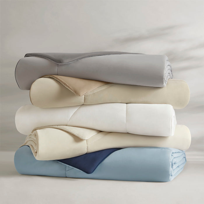 Cooling - Full/Queen Reversible Tencel Comforter Blanket - Blue - Simple Home Plus