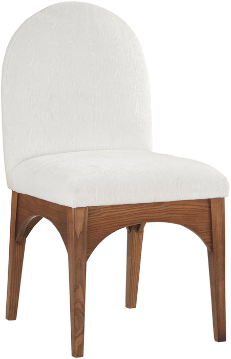 Waldorf - Chenille Dining Side Chair With Brown Legs - Simple Home Plus