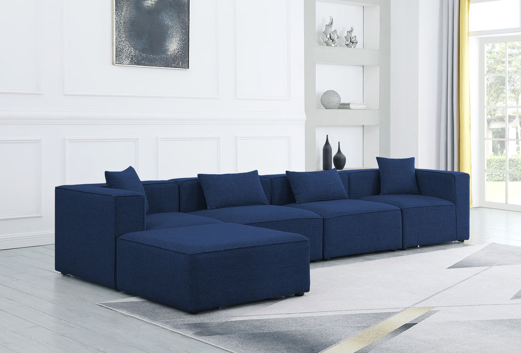 Cube - Linen 5 Piece Modular Sectional With Chaise - Simple Home Plus