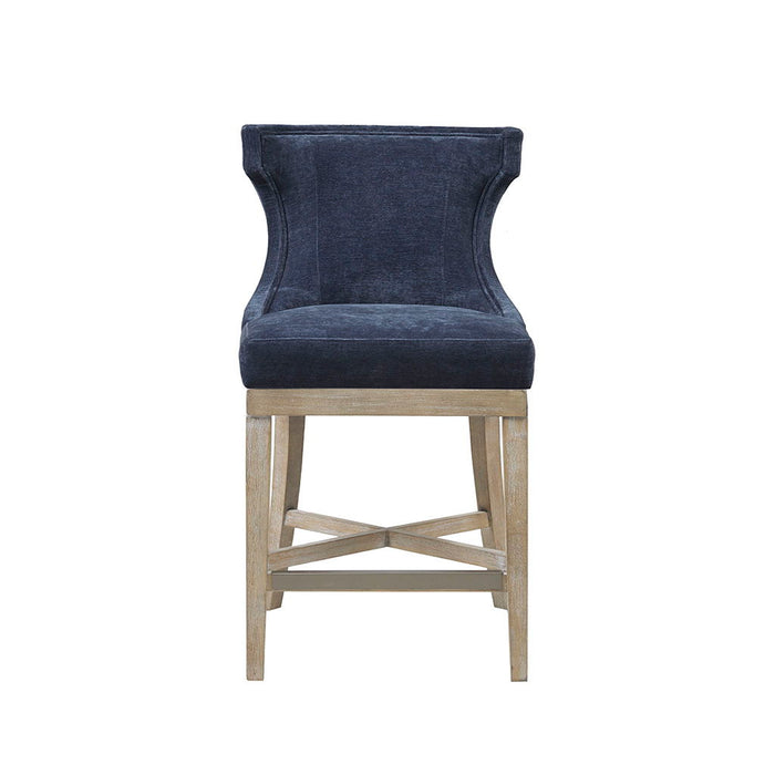 Carson - Counter Stool With Swivel Seat - Navy - Simple Home Plus