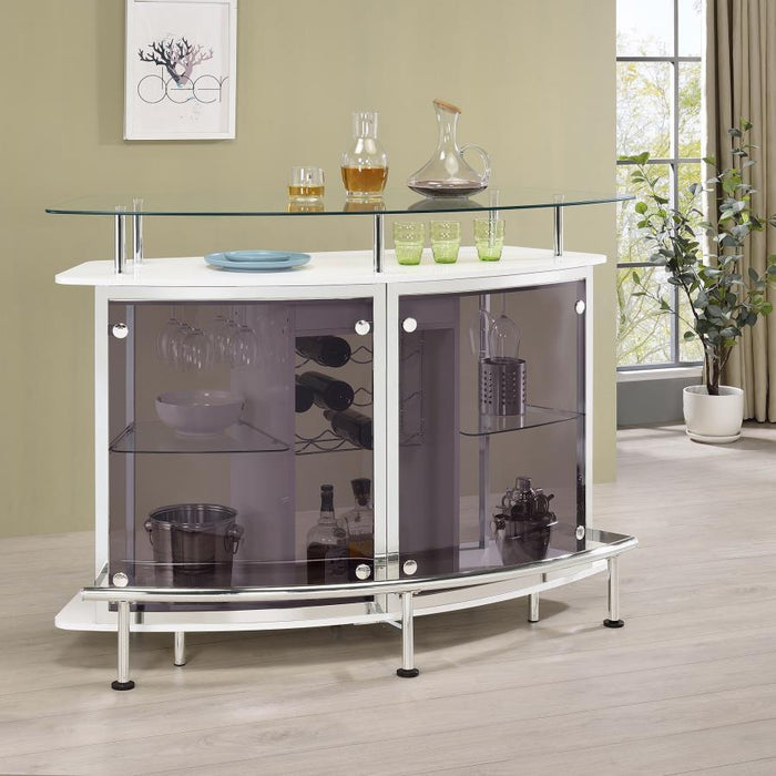 Gideon - Curved Glass Top Home Cabinet - Simple Home Plus