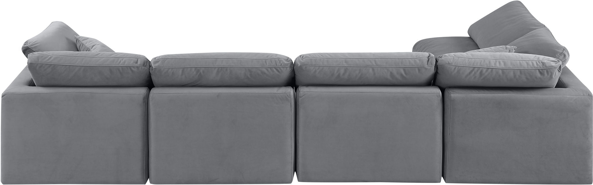 Indulge - Velvet 5 Piece Modular Sectional - Simple Home Plus