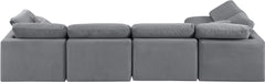 Indulge - Velvet 5 Piece Modular Sectional - Simple Home Plus
