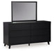 Danziar - Black - Dresser And Mirror - Simple Home Plus