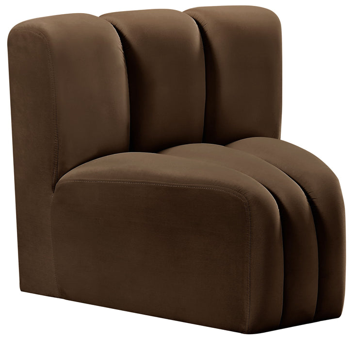 Arc - Velvet Curved Corner Chair - Simple Home Plus