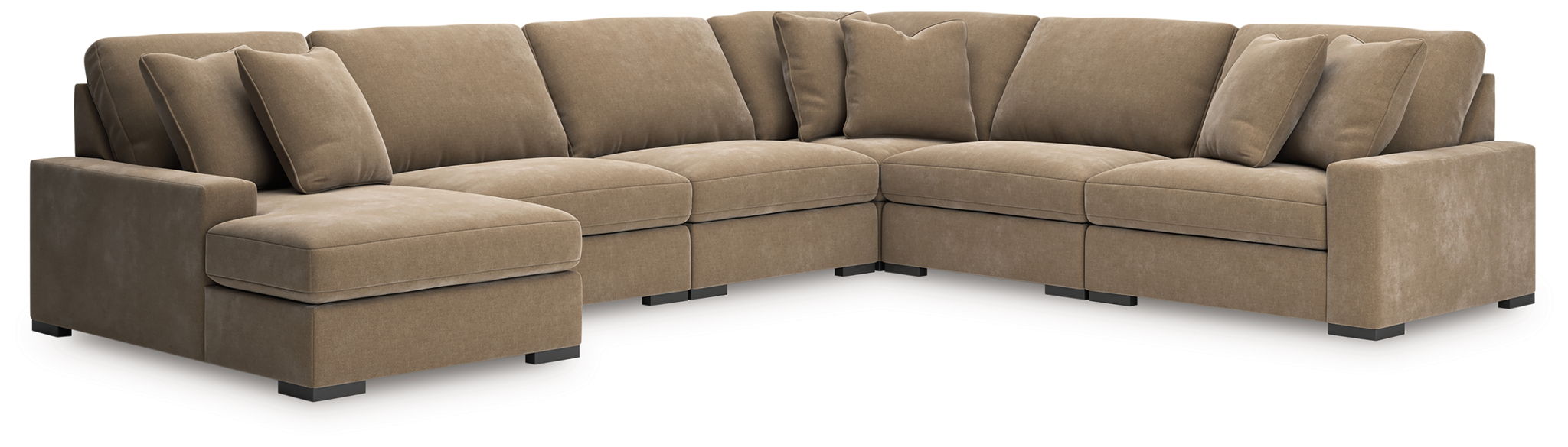 Calden - 6-Piece Sectional With LAF Corner Chaise - Sable - Simple Home Plus