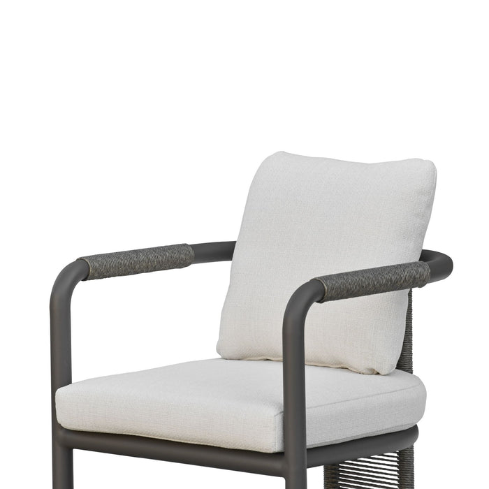 Dorado - Outdoor Dining Chair (Set of 2) - Off-White / Gray - Simple Home Plus