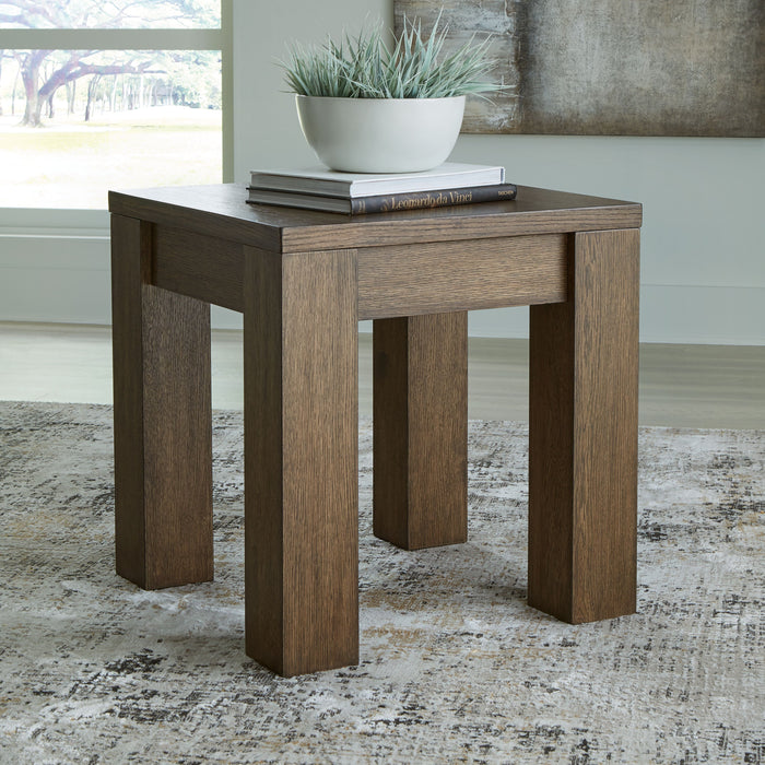 Rosswain - Warm Brown - Square End Table - Simple Home Plus