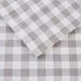Cozy Flannel - 4 Piece King Printed Sheet Set - Gray Herringbone Check - Simple Home Plus