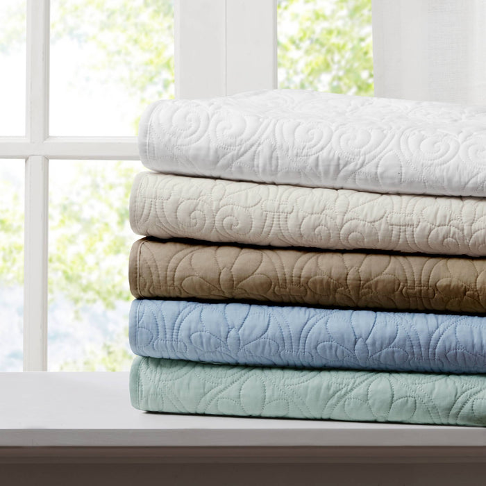 Quebec - Oversized Quilted Throw - Khaki - Simple Home Plus
