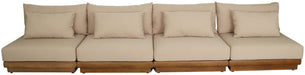 Mirella - 4 Piece Water Resistant Fabric Outdoor Patio Modular Sectional - Simple Home Plus