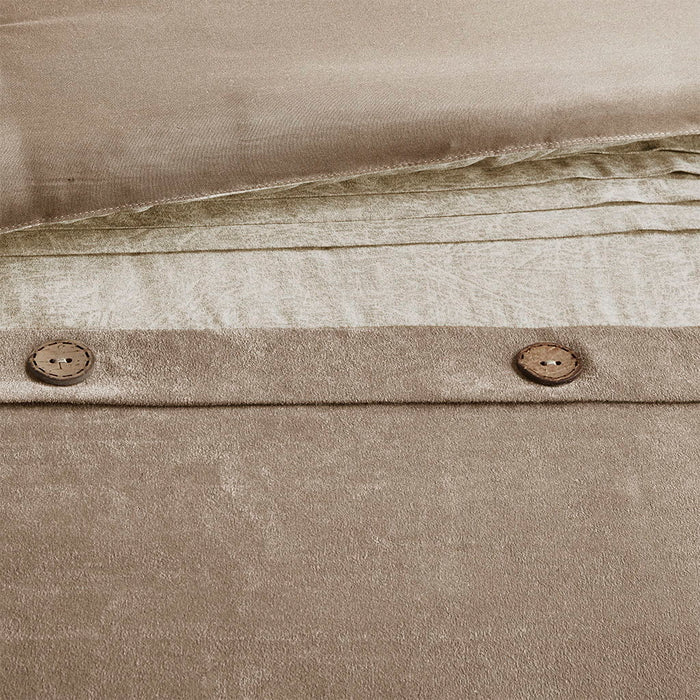 Boone - King 7 Piece Comforter Set - Tan - Simple Home Plus