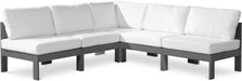 Nizuc - Outdoor Patio 5 Piece Modular Sectional With Gray Frame - Simple Home Plus