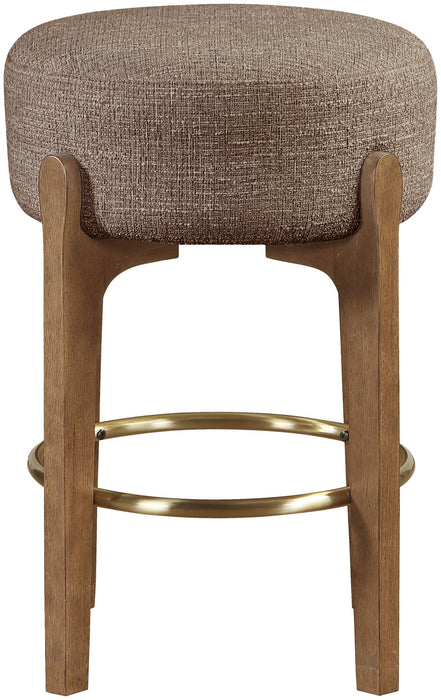 Torino - Backless Counter Stool With Brushed Brown Base (Set of 2) - Simple Home Plus